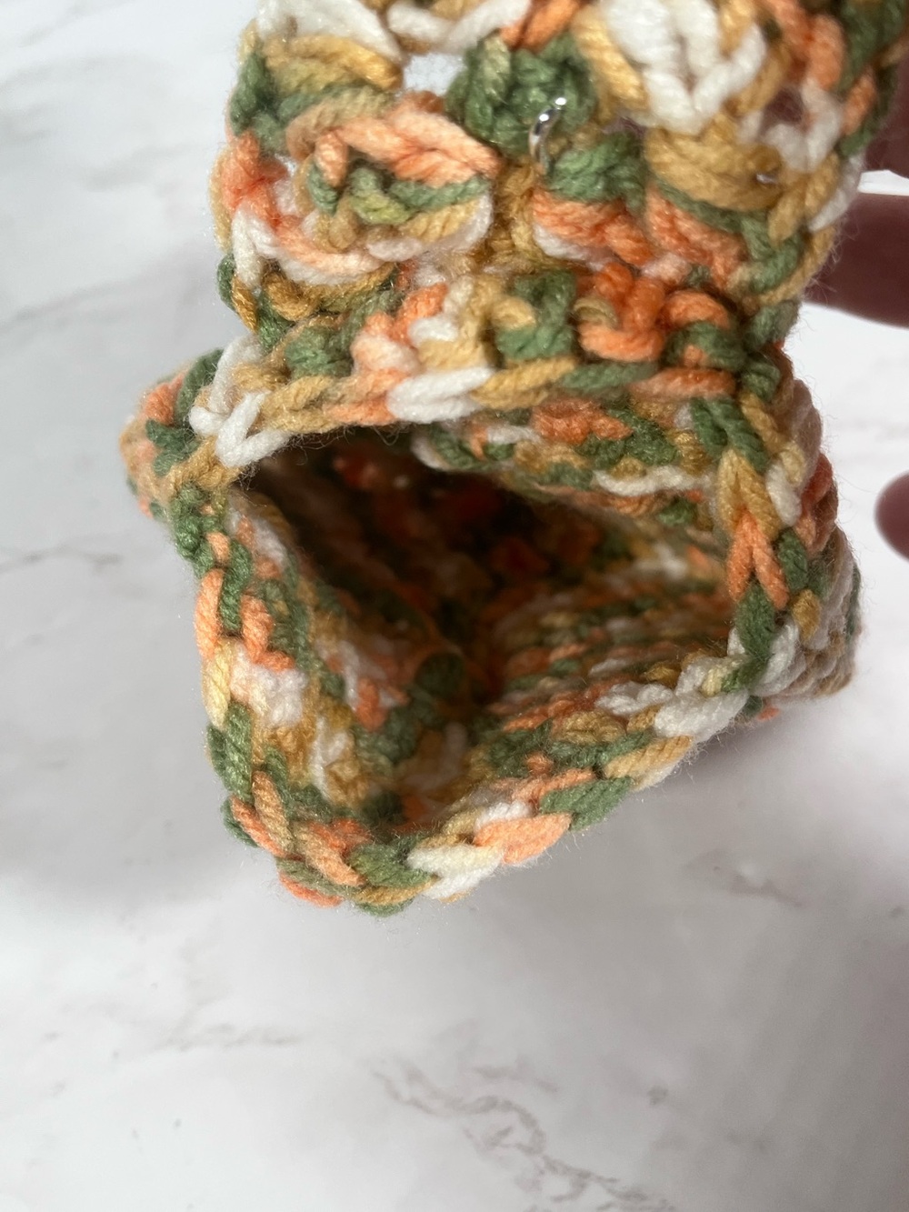 Crochet Round Coin Pouch Keychain Bag Charm - Picture 6 of 8